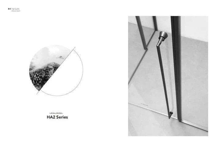 Stainless Steel With Gold Framed Shower Room
